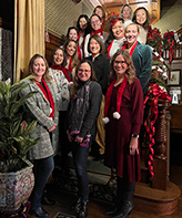 MCR Ladiologists Gather for Annual Holiday Celebration and Support of Soles
for Souls Charity